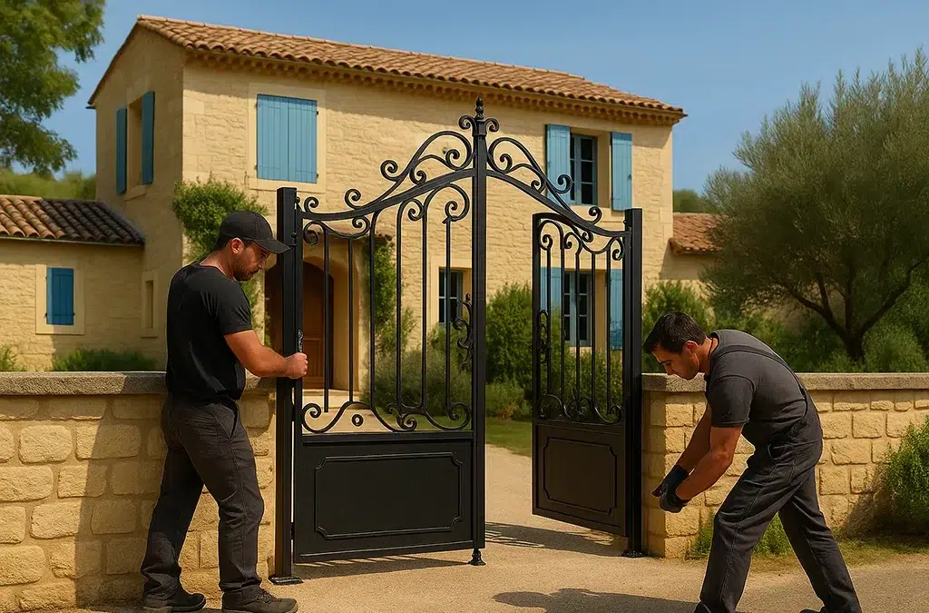 Portail métal sur-mesure en fer forgé à Nîmes : Alliez élégance, robustesse et savoir-faire artisanal
